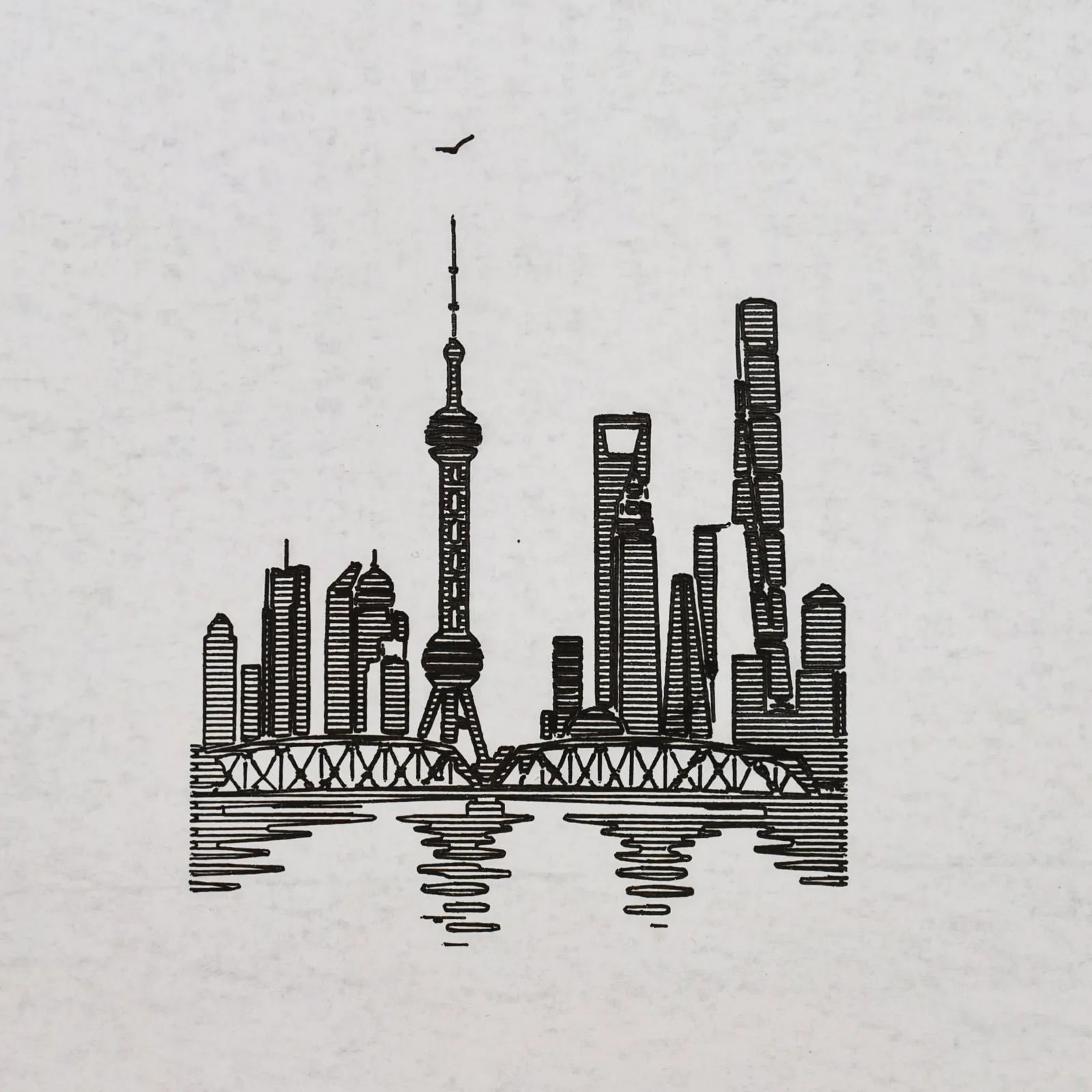 Shanghai skyline 主案例的实体绘制输出